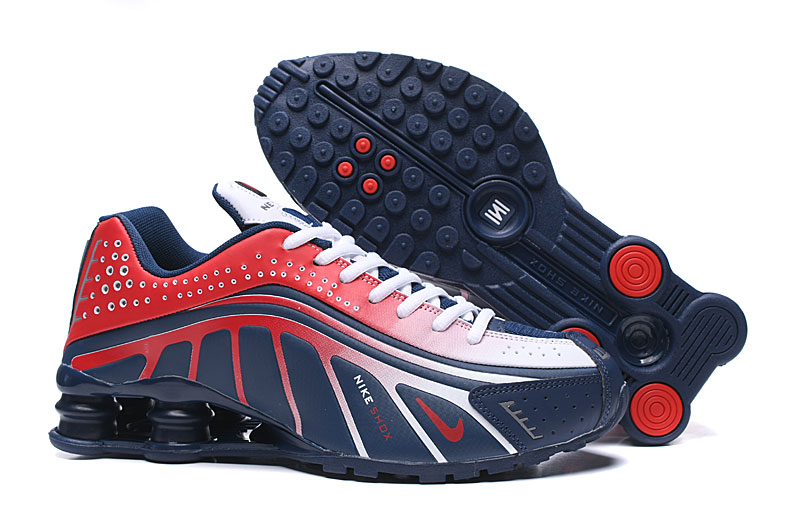 Nike Shox R4 Differentiation Red White Blue Shoes - Click Image to Close